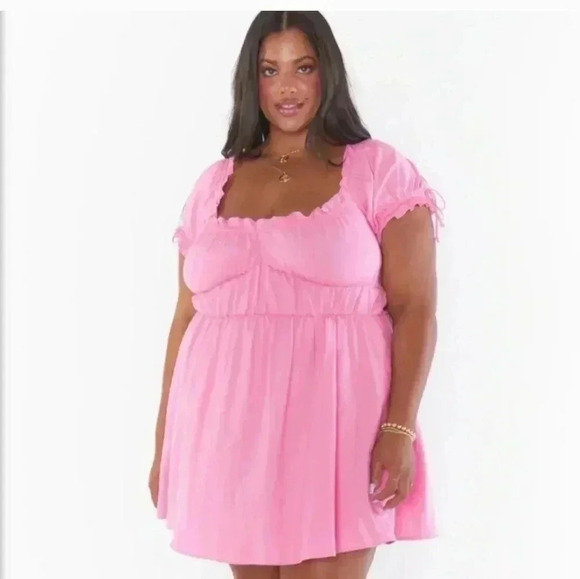 SHOW me your MuMu x Barbie Linen Blend Nikki Mini dress. Size XXL - Picture 12 of 12